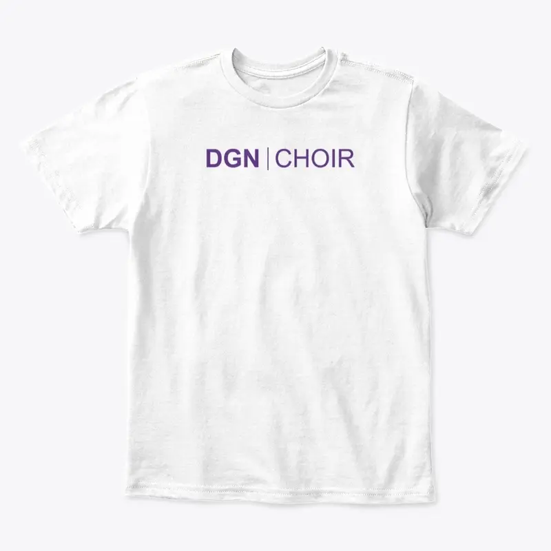 DGN Choir tee (purple logo)