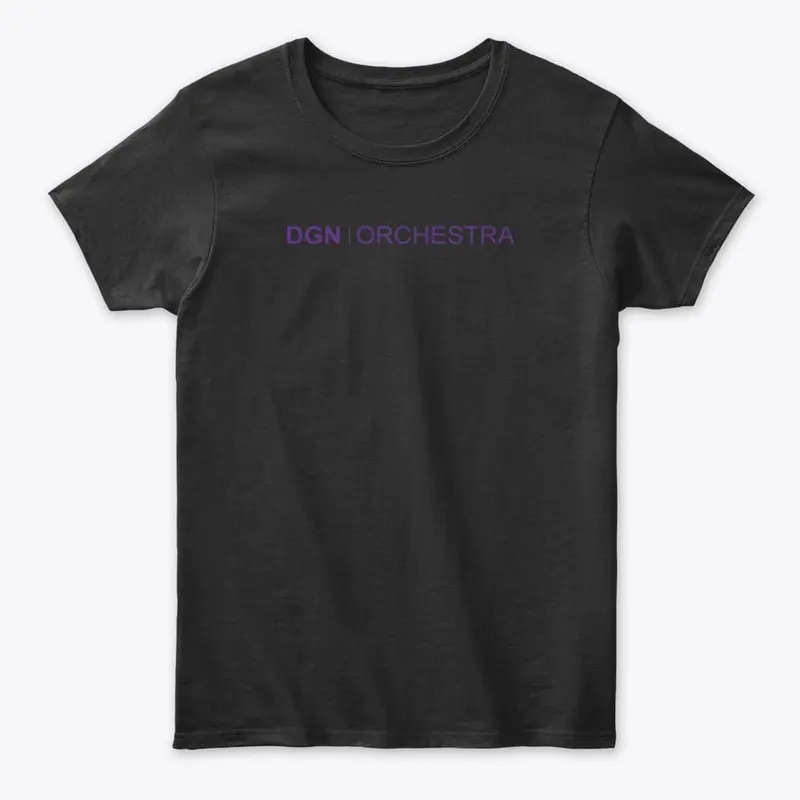 DGN Orchestra tee (purple logo)