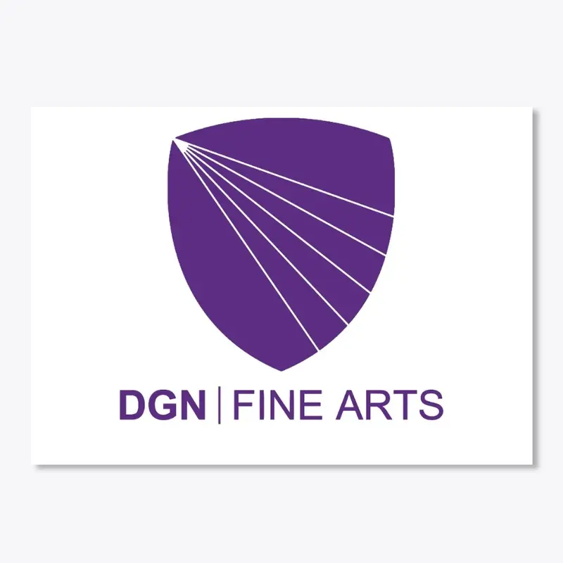 DGN Fine Arts Sticker (purple on white)